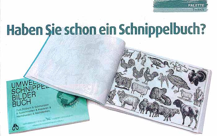 Umwelt Schnippel Bilder Buch und das original PA Schnippelbuch
